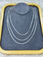 Silver Üçlü Zincir Kolye - Görsel 2