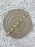 Yuvarlak Taşlı Gold Bileklik - Görsel 2