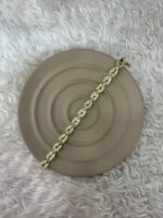 Gold Örgü Formlu Taşlı Bileklik - Görsel 2