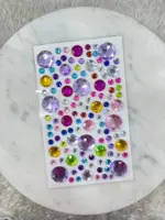 Renkli Yuvarlak Taş Sticker Seti