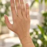 Gold Minimal Detaylı Şahmeran Bileklik