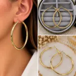 İnce Gold Büyük Halka Küpe