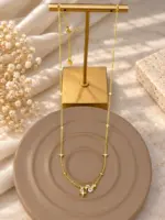 Yıldız Detaylı Gold Kolye