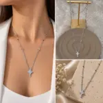 Kuzey Yıldızı Detaylı Silver Kolye