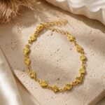 Gold Renk Kalp Figürlü Zincir Bileklik - Görsel 4