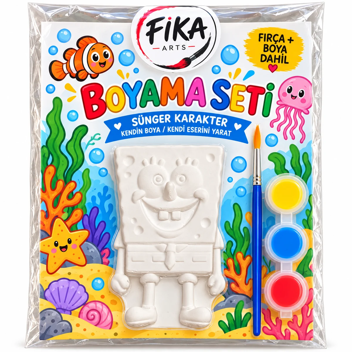 FA-BS-0035 Sünger Karakter Boyama Seti - Görsel 1