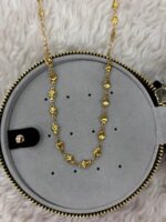 Gold Sıralı Mini Kalp Zincir Kolye - Görsel 2