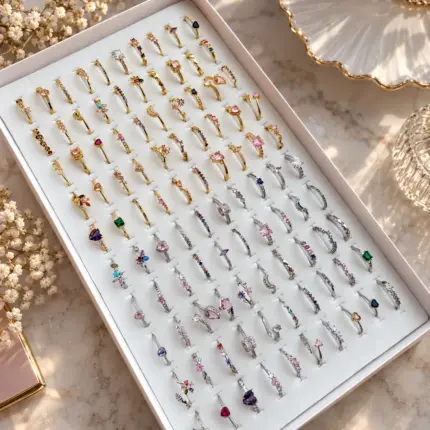 100’lü Ayarlanabilir Pinterest Yüzük Seti