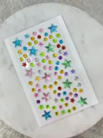 Renkli Yıldız Taş Sticker Seti