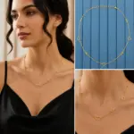Gold Renk Kalp ve Sonsuzluk Figürlü Zincir Kolye – Minimal Kadın Kolyesi