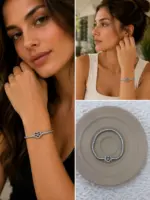 Sonsuzluk ve Kalp Figürlü Charm Bileklik