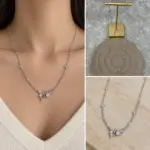 Yıldız Detaylı Silver Kolye