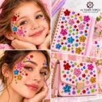 Renkli Çiçek Taş Sticker Seti