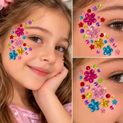Renkli Çiçek Taş Sticker Seti