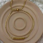 Minimal Gold Plaka Halhal